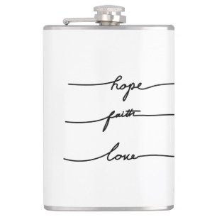 Minimal quote typography hand drawn ink lettering flask