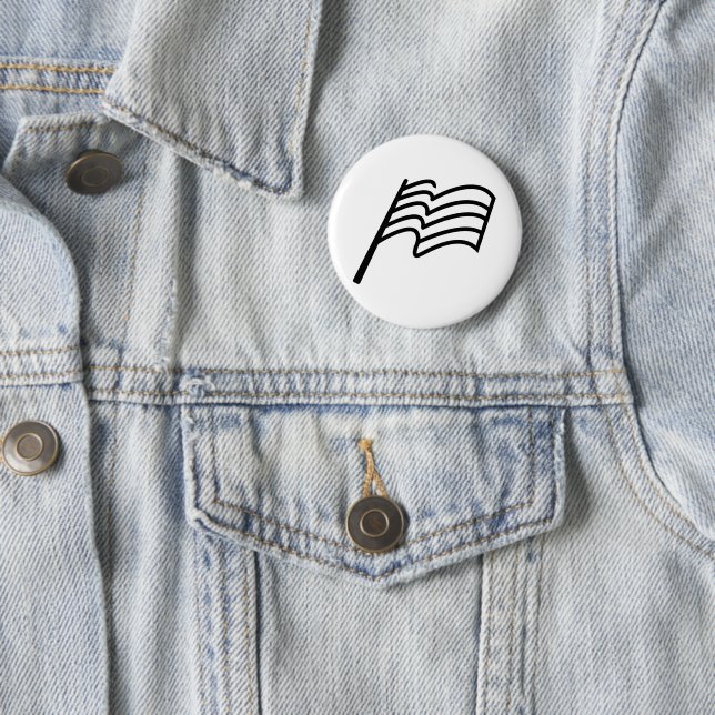 Minimal Racing Flag Sport Waving Button (In Situ)