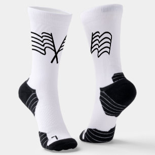 Minimal Racing Flag Sport Waving Socks