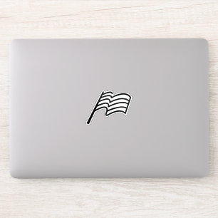 Minimal Racing Flag Sport Waving Sticker
