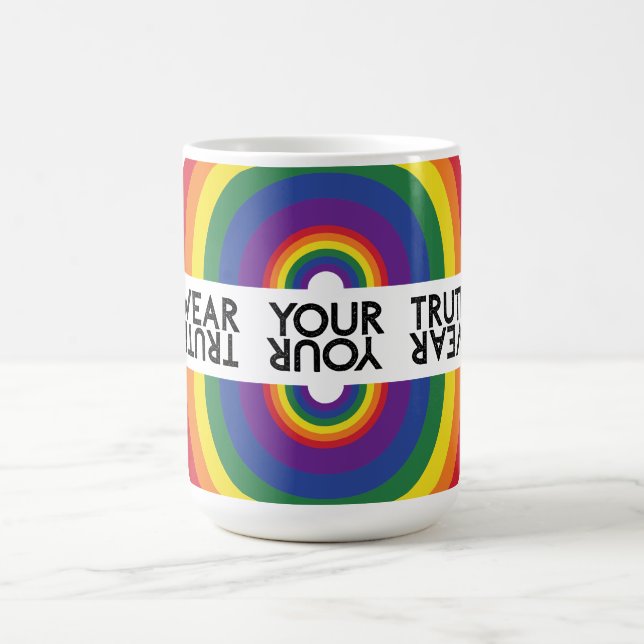 Minimal Rainbow Arch Modern Colorful Statement  Coffee Mug (Center)