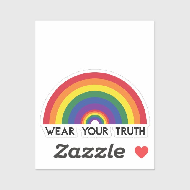 Minimal Rainbow Arch Modern Colorful Statement  Sticker (Sheet)