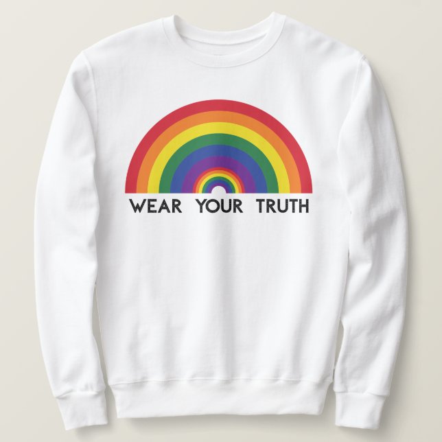 Minimal Rainbow Arch Modern Colorful Statement  Sweatshirt (Design Front)