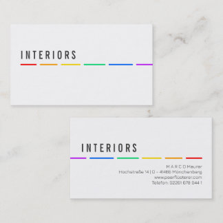 Minimal Rainbow Business Card with Pride Colors