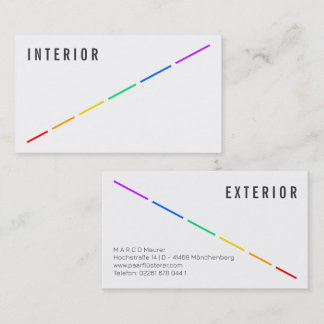 Minimal Rainbow Business Card with Pride Colors