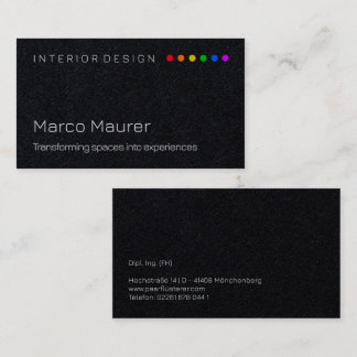 Minimal Rainbow Business Card with Pride Colors