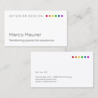 Minimal Rainbow Business Card with Pride Colors