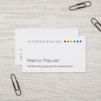 Minimal Rainbow Business Card with Pride Colors