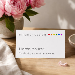 Minimal Rainbow Business Card with Pride Colors