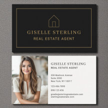 Minimal Real Estate Agent Black Gold House Photo