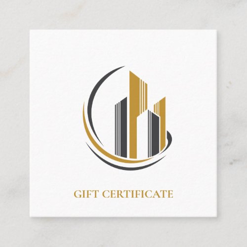 Minimal Realtor Gift Certificate