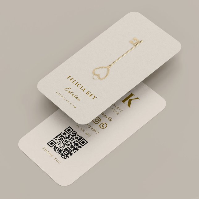 Minimal Realtor Key Initials Sand Mortgage Business Card (Minimal Realtor Key Initials Sand Mortgage Business Card
)