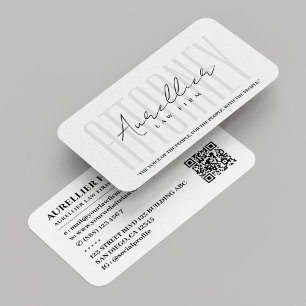 Minimal Realtor Notary Attorney White Professional Business Card
