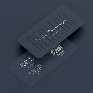 Minimal Realtor Real Estate Mortgage Charcoal Business Card