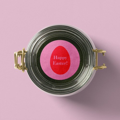 Minimal red and pink egg Easter Sticker