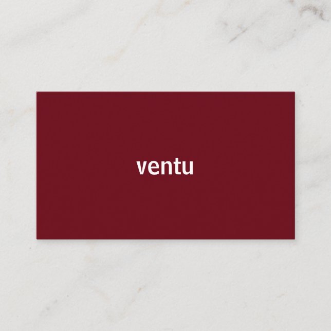 Minimal Red and White  Business Card  (Front)