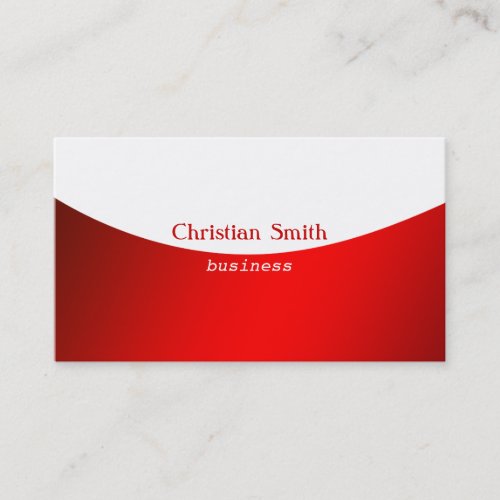 Minimal Red and White Business Card