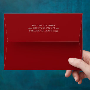 Minimal Red Elegant Christmas Envelope
