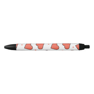 Minimal red heart pattern pen