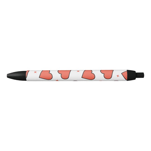 Minimal red heart pattern pen (Front)