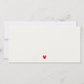 Minimal Red Heart Script Bridal Shower Invite (Back)