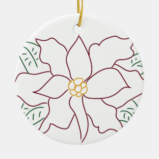 Minimal Red Poinsettia Ornament