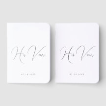 Minimal Refined Script His and Hers Wedding