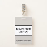 [ Thumbnail: Minimal "Registered Visitor" Badge ]