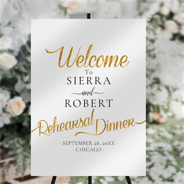 Minimal Rehearsal Dinner Welcome Sign (Creator Uploaded)