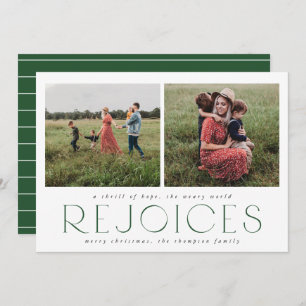 Minimal Religious Christmas Photo Card in Pine