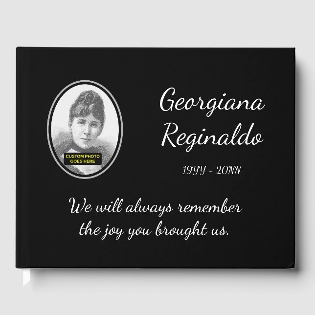 Minimal, Respectable Funeral/Memorial Guest Book (Front)