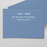 Minimal Retro Blue Wedding Envelope<br><div class="desc">Simple,  minimal chic blue wedding envelope</div>