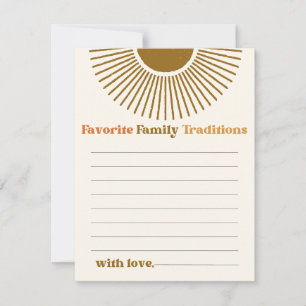 Minimal Retro Sun Favorite Family Traditions