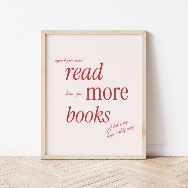 Minimal Retro Typography Book Lover Poster (Creator Uploaded)