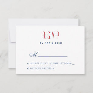 Minimal Return Address Wedding RSVP Card