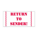 [ Thumbnail: Minimal "Return to Sender!" Rubber Stamp ]