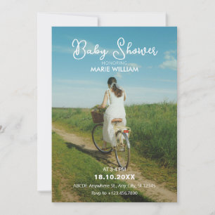 Minimal Romance Aesthetic Photo bridal shower Invitation