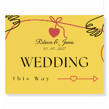 Minimal Romantic Directional Wedding Decor