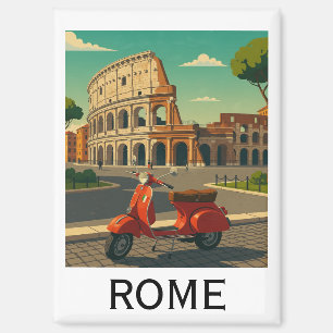 Minimal Rome Italy Colosseum Vintage Travel Magnet