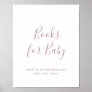 Minimal Rose Gold Baby Shower Books for Baby Sign
