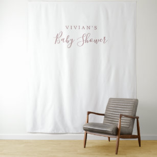 Minimal Rose Gold Baby Shower Photo Prop Backdrop