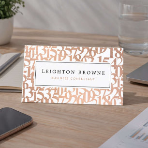 Minimal Rose Gold Consultant Business Card