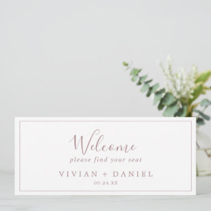 Minimal Rose Gold Hanging Seating Chart Header