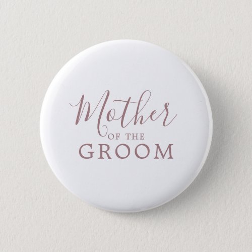 Minimal RoseGold Mother of the Groom Bridal Shower Button