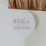 Minimal RoseGold Mother of the Groom Bridal Shower Button<br><div class="desc">This minimal rose gold mother of the groom bridal shower button is perfect for a simple wedding shower. The modern romantic design features classic rose gold and white typography paired with a rustic yet elegant calligraphy with vintage hand lettered style. Customizable in any color. Keep the design simple and elegant,...</div>