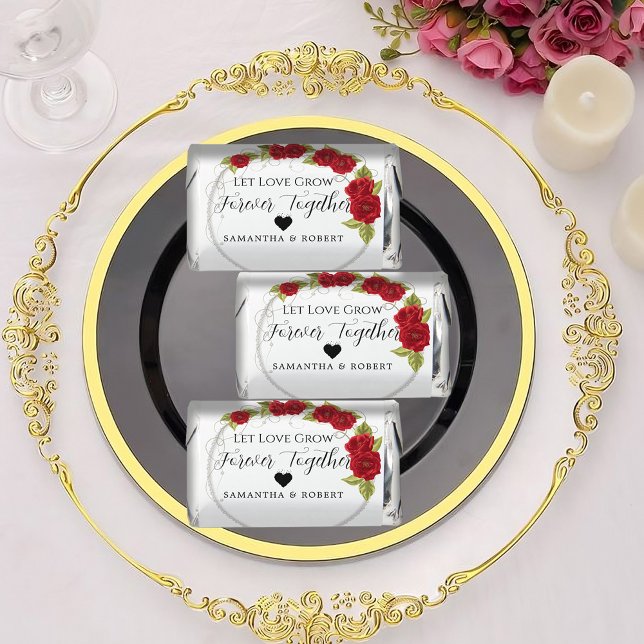 Minimal Roses Wedding Bridal Favor Chocolate (Creator Uploaded)