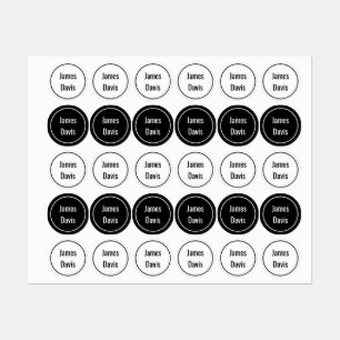 Minimal Round School Clothing Labels