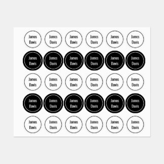 Minimal Round School Clothing Labels