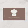 Minimal Rustic Brown Rust Chef Hat Catering Business Card