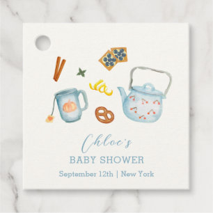 Minimal Rustic Par-Tea Cookie Baby Shower Favor Tags